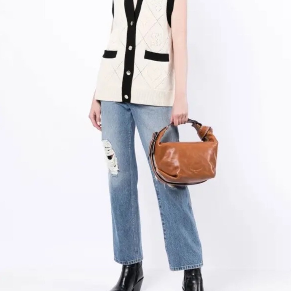 Zadig & Voltaire Le Cecilia Leather Bag Tawny Brown - Picture 6 of 12